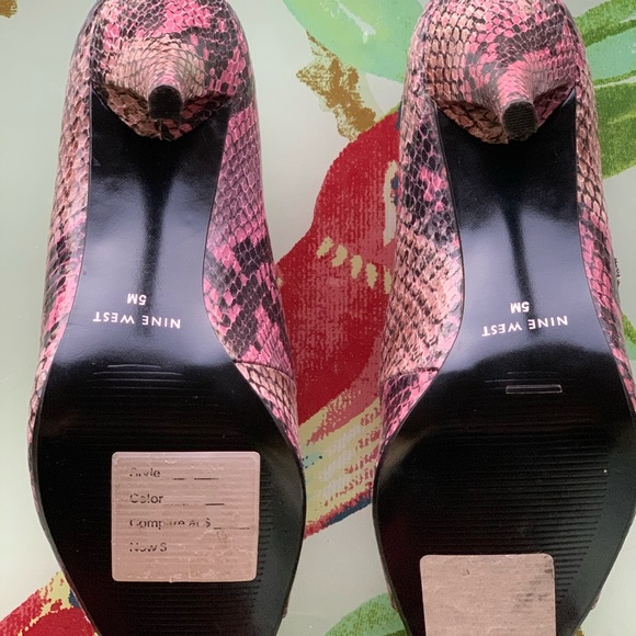 🌟Host Pick✨Nine West-Snake print open toe dress sandals EUC - Picture 4 of 6